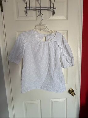 Lucky Brand White Embroidered Women’s Blouse